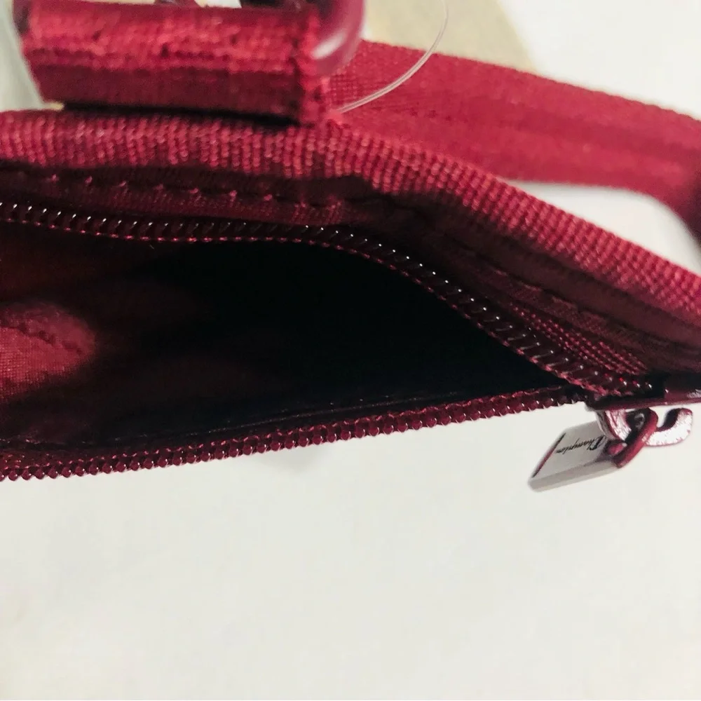 Champion lanyard pouch exterior zipper pocket id pocket red wine.
